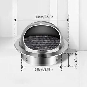 Stainless Steel Wall Ceiling Air Vent Exhaust Hood Ducting Ventilation Waterproof Vents Cap Exhaust Grille Cover Bathroom