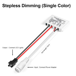 DC12V-24V 60W Bathroom Mirror LED Light Dimmer Switch CCT Adjustable Touch Sensor Switch For Makeup Mirror Light Backlight Decor