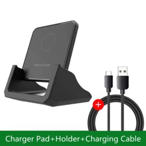 30W Wireless Charger Pad Stand Desktop Ultra-thin Mobile Phone Fast Charging Dock Station For iPhone 15 14 13 12 Samsung Xiaomi