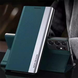 Leather Flip Case For Samsung Galaxy S24 S23 S22 S21 S20 Ultra Plus S23 S21 S20 FE S10 Note 20 Ultra 10 Plus Kickstand Cover