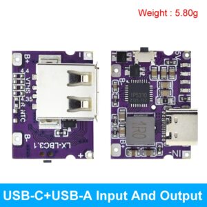 TZT Type-C USB 5V 3.1A Boost Converter Step-Up Power Module IP5310 Mobile Power Bank Accessories With Switch LED Indicator