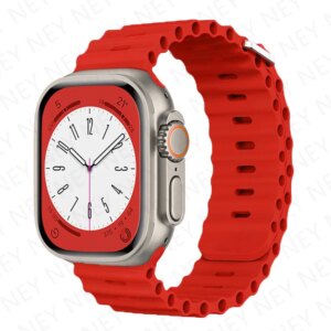 Ocean Strap For Apple watch Ultra 2 49mm band 44mm 45/41mm 40/42mm Silicone Original 1:1 Bracelet iWatch Series 9 8 7 6 5 4 3 se