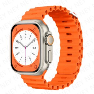 Ocean Strap For Apple watch Ultra 2 49mm band 44mm 45/41mm 40/42mm Silicone Original 1:1 Bracelet iWatch Series 9 8 7 6 5 4 3 se