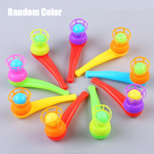 8PCS Suspended Blow Pipe Blow Ball Rod Game Children Balance Training Floating Blowing Ball Magic Dangling Family Kids Toy