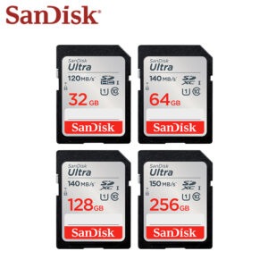 100% Original Sandisk SD Card Ultra 256GB 128GB 64GB 32GB U1 High Speed Memory Card Class 10 UHS-I Memory Card For Camera
