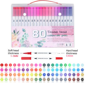 12-262 Colores Double Pen Tip Markers Brush Pens Set Painting Highlighter School Art Supplies for Artist Stationery