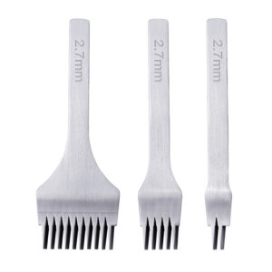 3Pcs/Set Lacing Stitching Hole Stitching Punch Tool Leather Craft Tools French Style Flat Cutter Craft Flat Cutter DIY Tool
