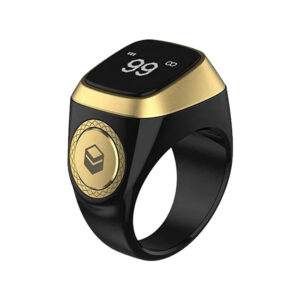 Iqibla Smart Tasbih Tally Counter for Muslims Zikr Ring Digital Tasbeeh 5 Prayer Time Vibration Reminder Waterproof Qibla Subhah