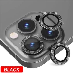 3Pcs Glitter Camera Lens Protection For Iphone 15 14 13 11 Pro Max Plus On Iphone 12 13 11 Pro Max Lens Tempered Glass