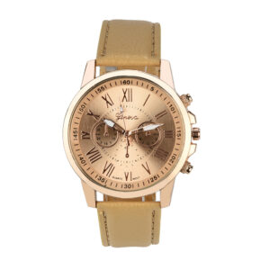 Women’s Roman Numerals Faux Leather Analog Quartz Watch