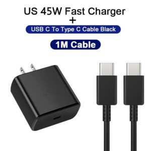 45W Fast Charging For Samsung USB C Charger PD Quick Charge 3.0 Wall Charge For Galaxy Plus USB Type C Cable Mobile Phone Charge