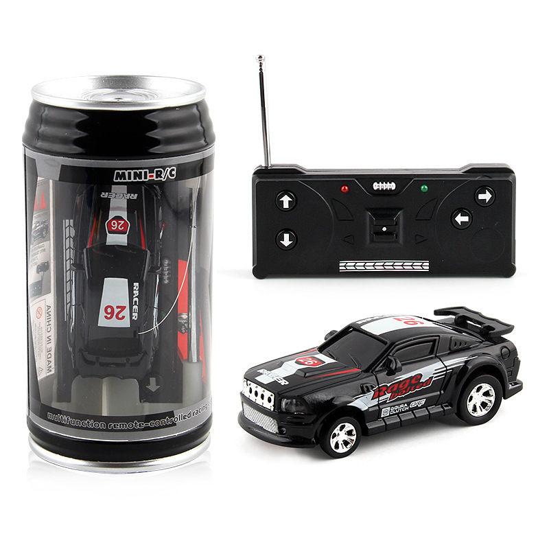 Can Remote Control Car Four-Way Wireless Racing Car with Roadblocks Mini Children's Can
