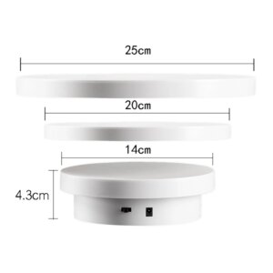 3 in 1 Electric Turntable 360┬░ Rotating Display Photography Turntable USB Charging Jewelry Shoes Display Stand Shooting Props