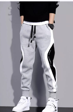 Men’s Sports Pants Spring Autumn Male Loose Fitting Leggings Patchwork Running Training Casual Pants Fashion Outfit Trousers
