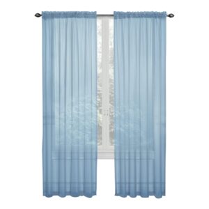 1pcs Kitchen Tulle Curtains Translucidus Modern Home Window Decoration White Sheer Voile Curtains for Living Room 100cmX200cm
