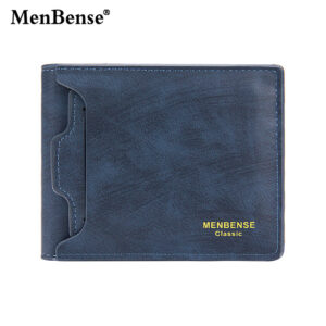 Retro Men’s Wallet Business ID Card Holders Purse Small Leather Card Wallets Short Bifold Wallet for Men Slim Purses Male Wallet