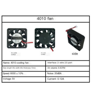 40mmx40mmx10mm 50mmx50mmx10mm 60mmx60mmx10mm 5V 2Pin DC Cooling Silent Fan CPU Coolers