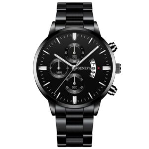 Fashion Mens Sports Watches Luxury Men Stainless Steel Quartz Wrist Watch for Man Business Casual Leather Watch часы мужские