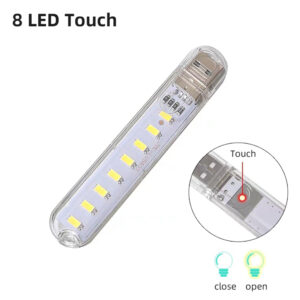Mini Portable USB LED Light Touch Sensor Lights Dimmable Adjustable Bright Table Desk Lamp For Power Bank PC Laptop Notebook