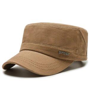 Hat Men’s Flat Military Hat Is Simple And Versatile, Middle-Aged Hat Spring And Autumn Duck Tongue Casual Fashion New Style