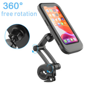 Bike Phone Holder Bicycle Motor Motorcycle Handlebar Phone Box Touch Screen Cases Waterproof Rotate Fold Smartphones GPS Stand
