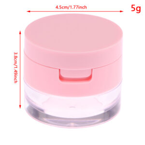 1PC Portable Plastic Powder Box Empty Loose Powder Container With Sieve Mirror Cosmetic Sifter Loose Jar Travel Makeup Container