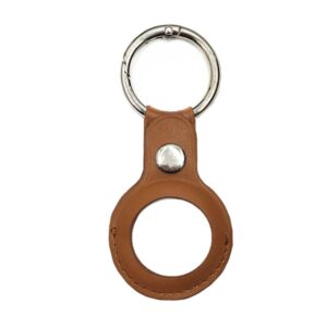 for Apple Airtag Case Keychain&PU Leather Air Tag Holder Protective Tracker Case with Loop Key Ring for AirTags Protective Cover