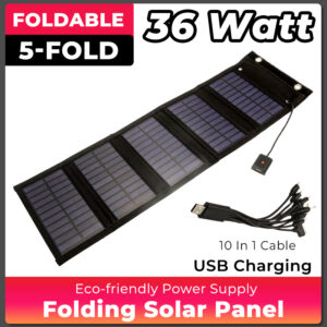 Portable Lightweight 36W Foldable Solar Panel Cell Phone Charger 5V Solar Panel USB Solar Panel Cell Phone Camping Power Supply