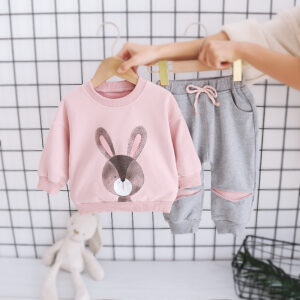 New Spring Autumn Fashion Baby Girls Clothes Suit Children Casual T-Shirt Pants 2Pcs/Sets Toddler Sports Costume Kids Tracksuits