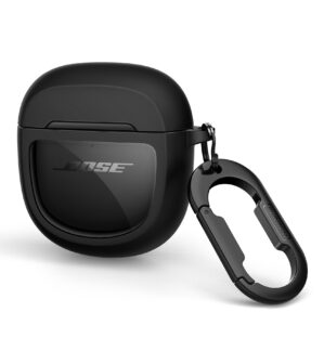 Transparent Hard PC Shockproof TPU Case with Carabiner for Bose QuietComfort Earbuds II 2022 and Bose QuietComfort Ultra 2023
