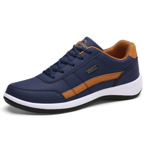 Fashion Casual Shoes Mens Outdoor Tennis Sneakers Lightweight Comfortable Lace Up PU Trainer Size Smaller Than Normals for Men