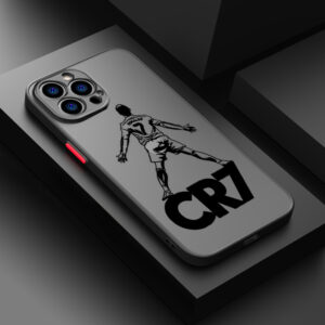 Mr Football CR7-Ronaldo For iPhone 15 Ultra 14 13 12 11 Mini XS XR X 8 7 Pro Max Plus Frosted Translucent Phone Case