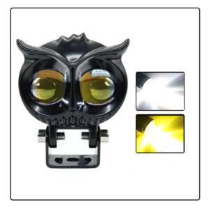 Motorcycles Led Headlight Fog Light Car Dual Color Owl Design Head Light ATV Scooter for Auxiliary Spotlight Lamp Accessories