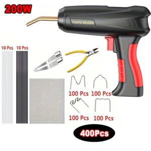 Upgraded 2 in 1 Plastic Welding Gun Kit Hot Stapler Plastic Repair 6/4 Types Staples for Car Bumper Repair 200W Welder Machine