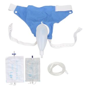 Men Wearable Urine Drainage Bag Silicone Urinal Collector Pee Holder with Catheter 1000ML 2000ML Male Incontinence Bedridden