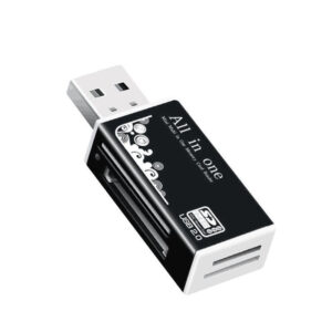 Alloy Card Reader 4 Ports USB2.0 Micro SD TF M2 MS Pro Duo MMC SDHC DV Phone Camera Memory Card Adapter with LED Indicator