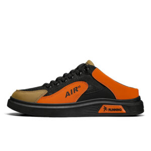 Half Slippers Men Low-top Canvas Shoes Casual Breathable Sneakers Korean Style Autumn Lace Up Casual Non-slip Trainers