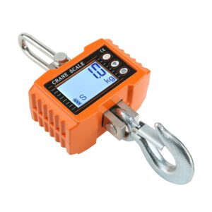 OYPFXMI Digital Hanging Scale 1000Kg/ 2204Lbs Portable Heavy Duty Crane Scale LCD Backlight Industrial Hook Scales Unit Change