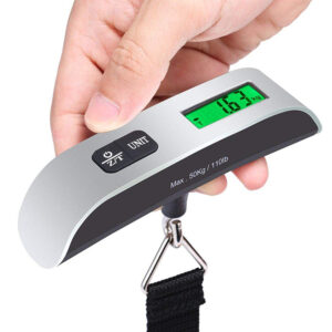 Max 110lb/50kg Portable Digital Handheld Luggage Hanging Baggage Weighting Scale with Backlight LCD Display for Travel, Outdoor