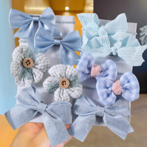 10Pcs/Set Big Bow Flower Elastic Hairbands Children Girls Sweet Hair Ties Fashion Headbands Hair Accessories Rubber Band For Kid