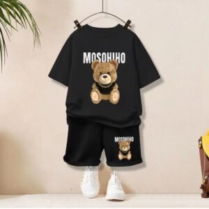 Summer Baby Clothes Set Children Boy Cartoon Bear Printed T-shirts and Shorts 2pcs Suit Kid Casual Top Bottom Outfits Tracksuits