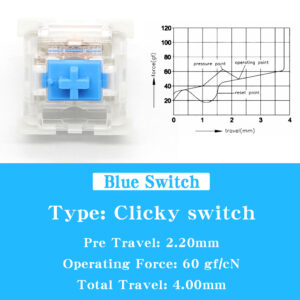 Outemu Switch for Keyboard 3Pin Linear Tactile Clicky Silent Switches for Mechanical Keyboards Gray White Red Blue Gaming Switch