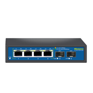 Hisource 2.5G 4 Port Ethernet Switch None POE Networck Switch uplink 2*10G Port for IP Camera/Wireless AP