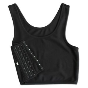 Flat Breast Binder Tomboy Lesbian Underwear Women Breathable Side Buckle Short Vest Tank Top Shaper Bustier Les FTM Chest Binder