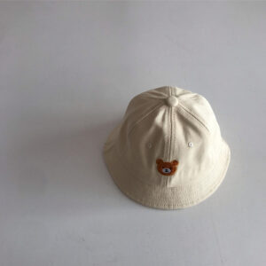 Korean Cartoon Bear Baby Bucket Hat Summer Soft Baby Boys Girls Fisherman Cap Infant Toddler Sun Hat