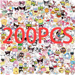 50/100/200pcs Kawaii My Melody Kuromi Hello Kitty Stickers for Kids Girl DIY Stationery Diary Cute Cartoon Sanrio Sticker Decals