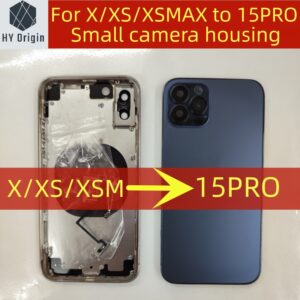 DIY Back housing For iPhone X XS to 15 Pro Back Cover For XS MAX To 15 Pro MAX Housing For X XS XS MAX Up To 15 Pro 15Pro Max