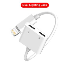 Audio Adapter For iPhone 14 13 12 11 Pro Max Aux Jack Headphone 3.5 mm To Headphone Jack Charger Splitter Converter Accessories