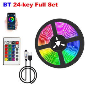 5V LED Light Strip 5 / 10M 24 Keys IR Remote And APP Control Multiple RGB Color Modes SMD Suitable For Ambient Decoration