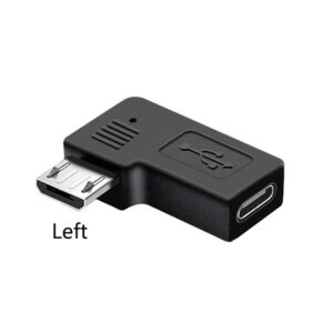 90 angle Type-C Female To Micro-B Micro male USB Charger Data otg cable adapter oy left/right/up/down